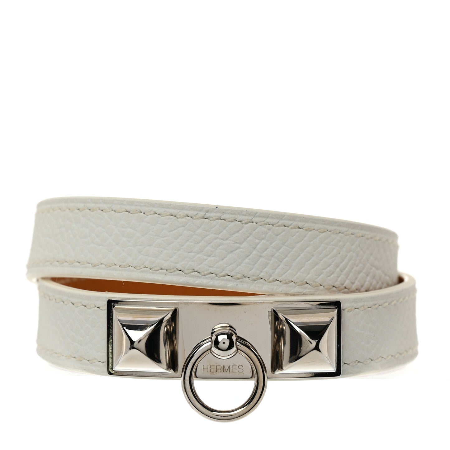 Epsom Rivale Double Tour Bracelet M White