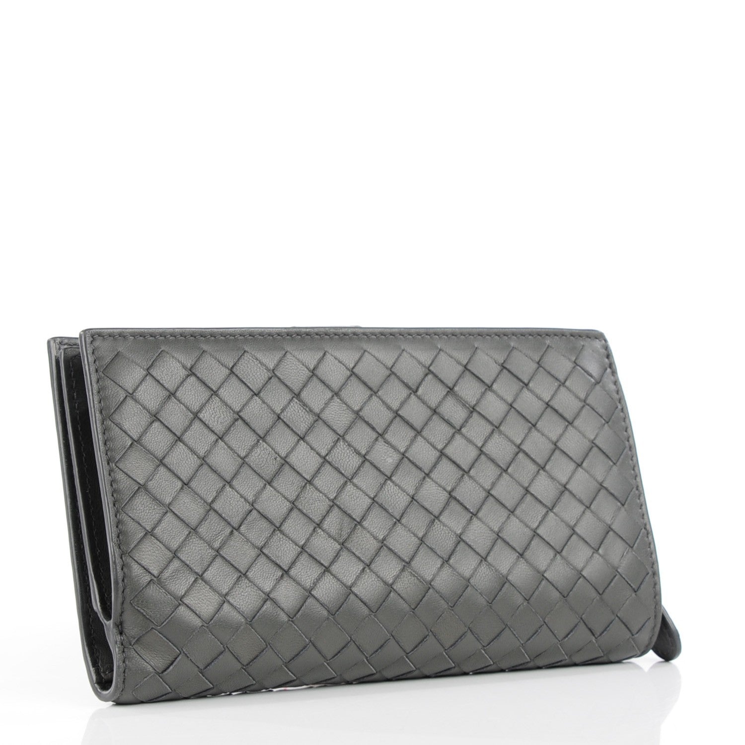 Bottega Veneta Nappa Intrecciato Continental Wallet Grey 3 of 8