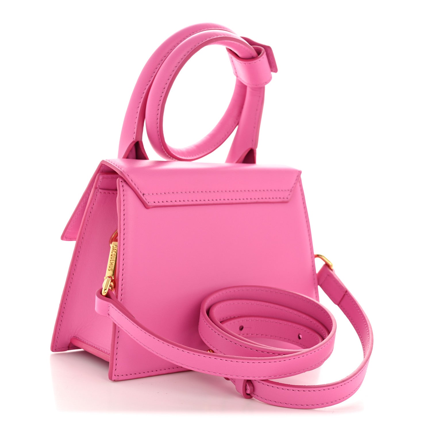 Jacquemus Smooth Calfskin Le Chiquito Noeud Neon Pink 4 of 12
