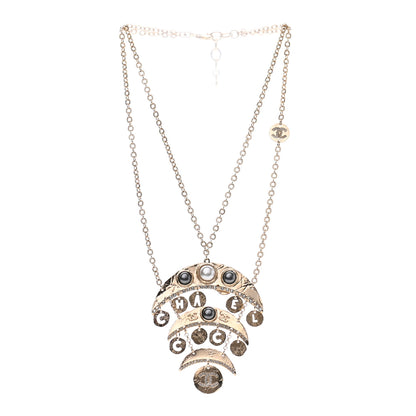 Chanel Crystal CC Pearl Drop Pendant Necklace 3 of 6