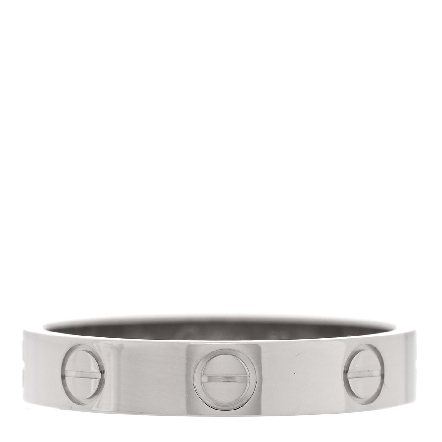 18K White Gold 3.5mm LOVE Wedding Band Ring 53 6.5