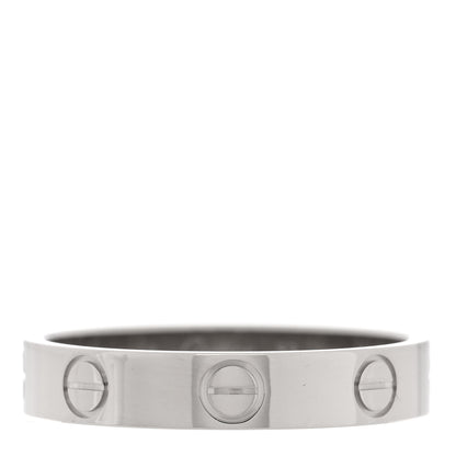 Cartier 18K White Gold 3.5mm LOVE Wedding Band Ring 53 6.5 1 of 5
