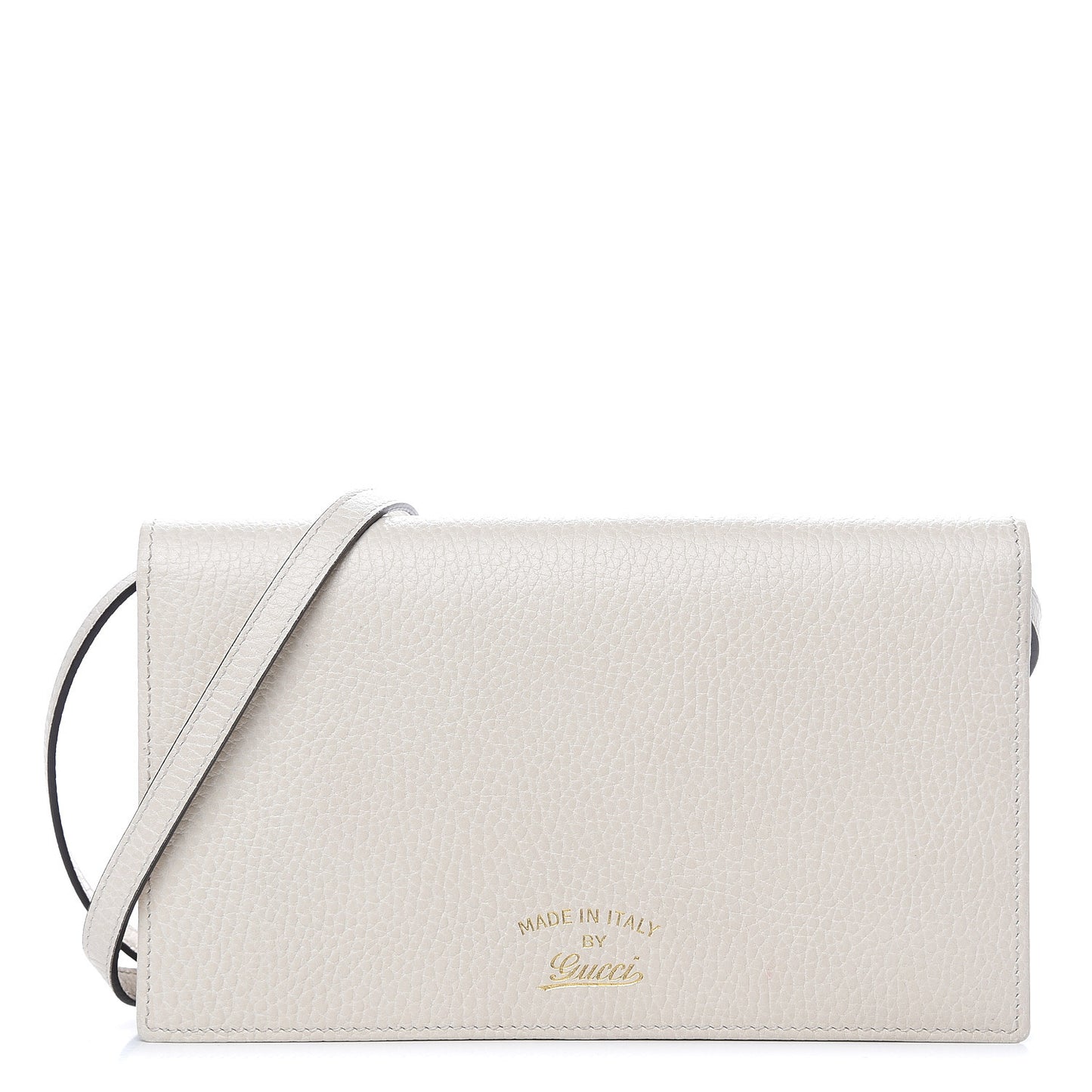 Dollar Calfskin Mini Swing Wallet Bag Mystic White