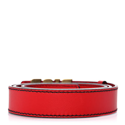 Christian Dior Calfskin D Fence Belt 90 Red 2 of 5