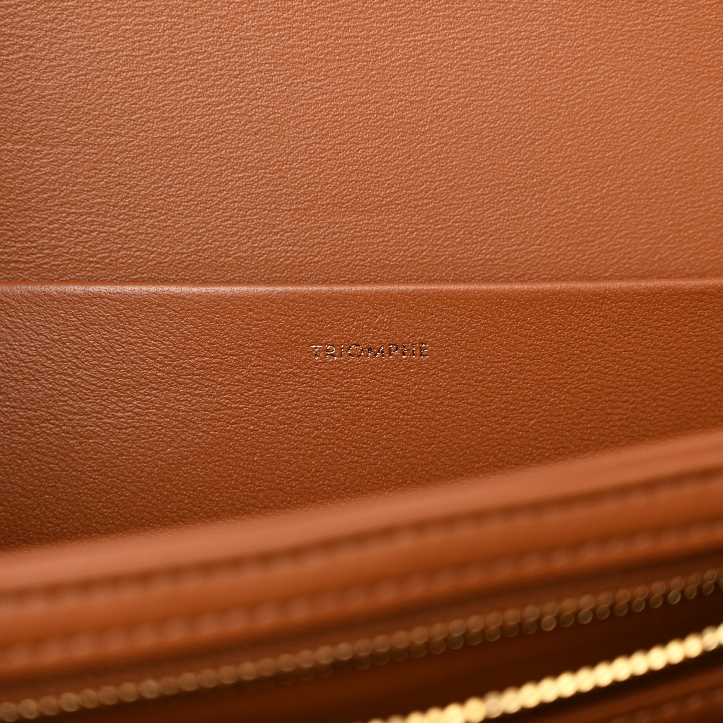 Triomphe Canvas Calfskin Medium Triomphe Bag Tan