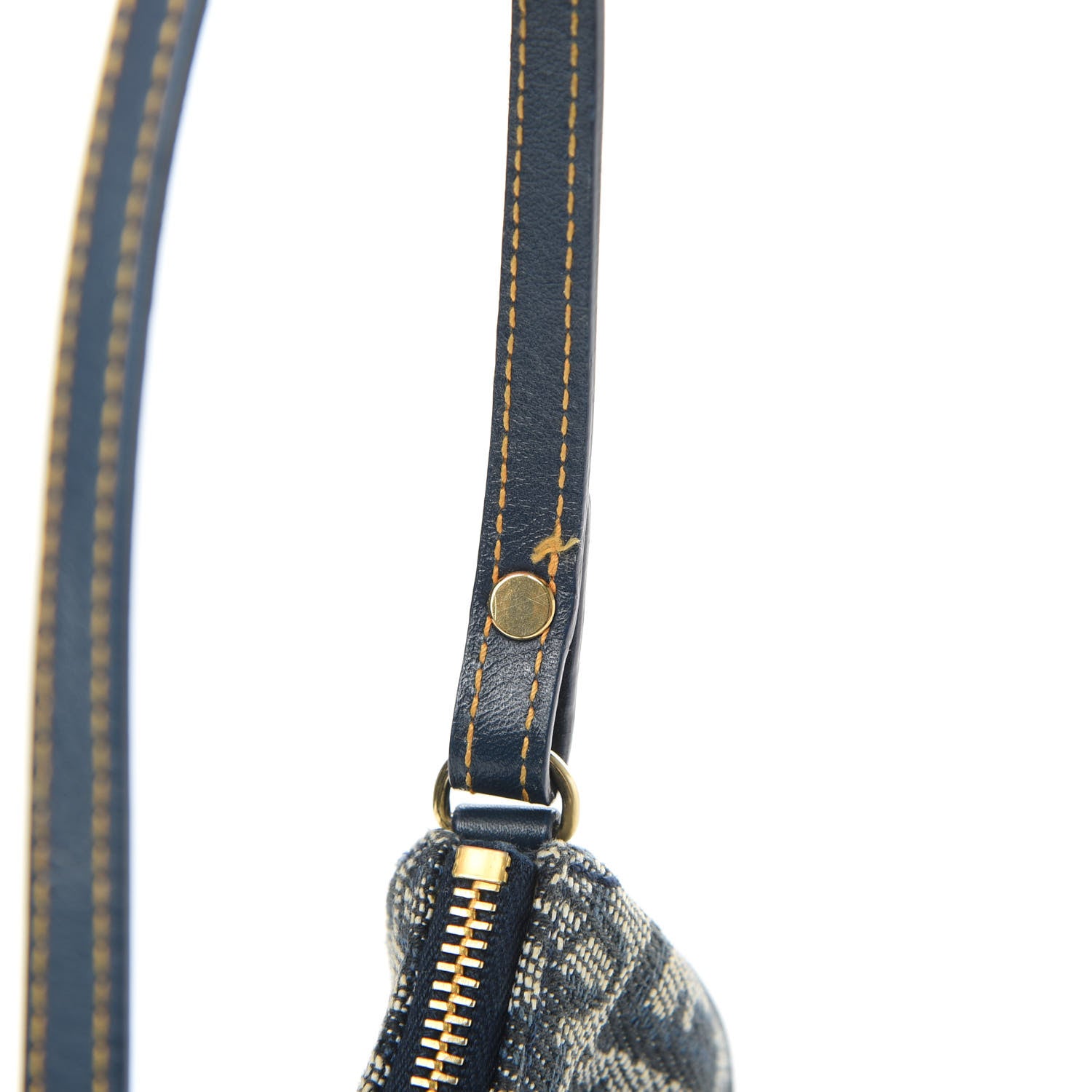 Christian Dior Monogram Mini Saddle Pochette Navy 11 of 12