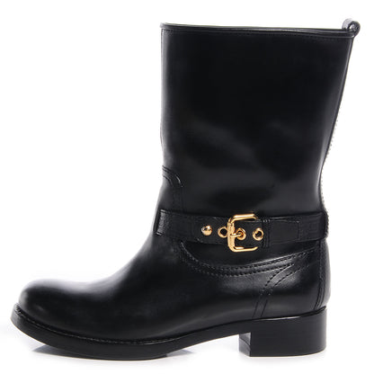Louis Vuitton Calfskin Susan Half Boots 37 Black 1 of 9