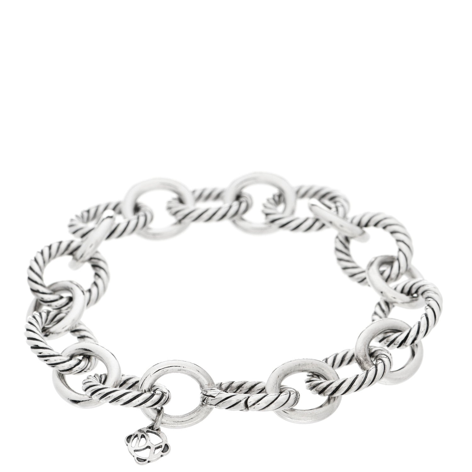 David Yurman Sterling Silver 12mm Large Oval Link Bracelet 2 of 5
