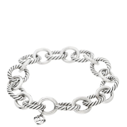 David Yurman Sterling Silver 12mm Large Oval Link Bracelet 2 of 5