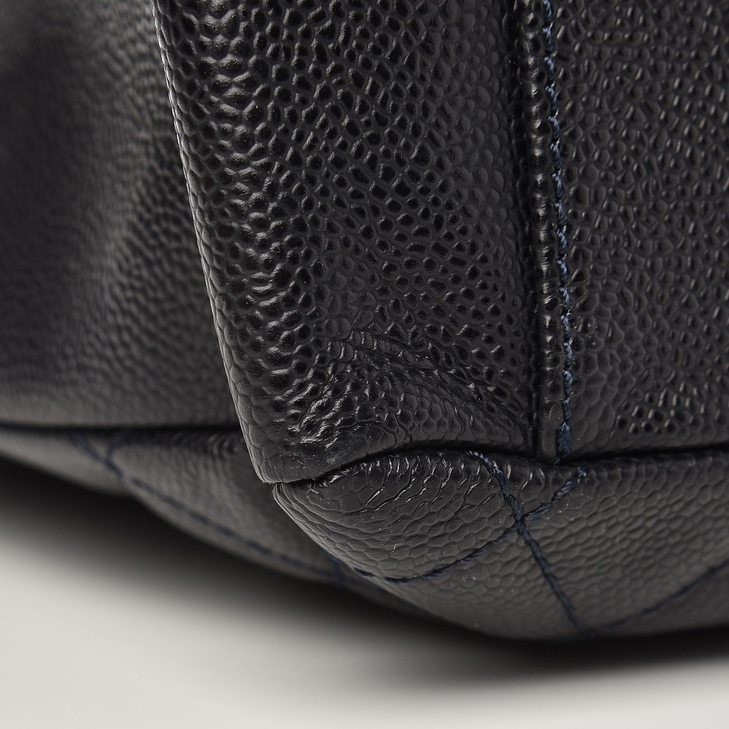 Chanel Caviar Quilted Grand Shopping Tote GST Navy Blue 9 of 9