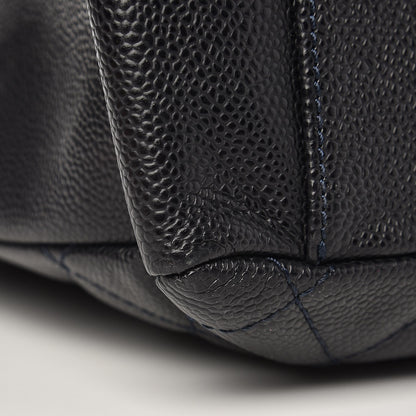 Chanel Caviar Quilted Grand Shopping Tote GST Navy Blue 9 of 9