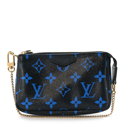 Louis Vuitton Colored Monogram Mini Pochette Accessories Blue Black 1 of 8