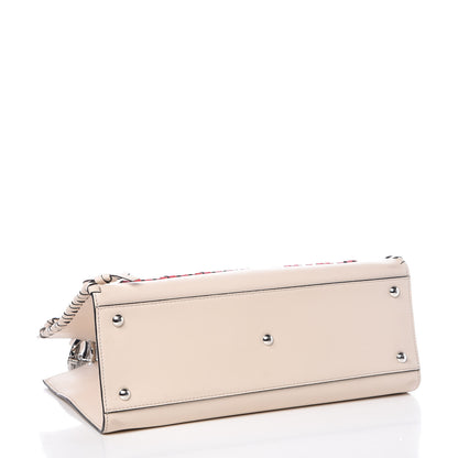 Fendi Vitello Century F is Fendi Whipstitch Bi-Color Regular Runaway Satchel Camelia Orzo Multicolor 5 of 12