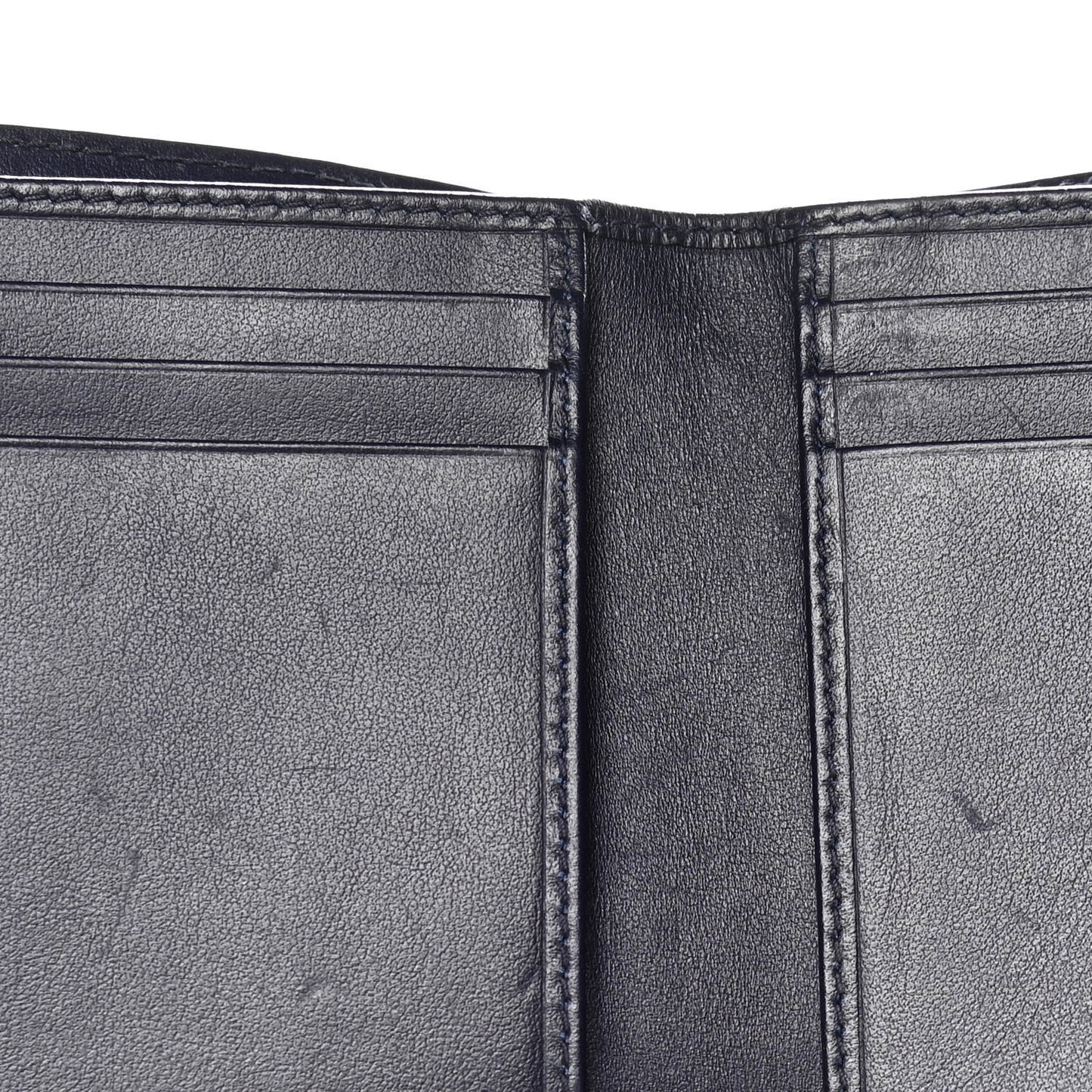 Patent Cannage Lady Dior Eden Wallet Navy Blue