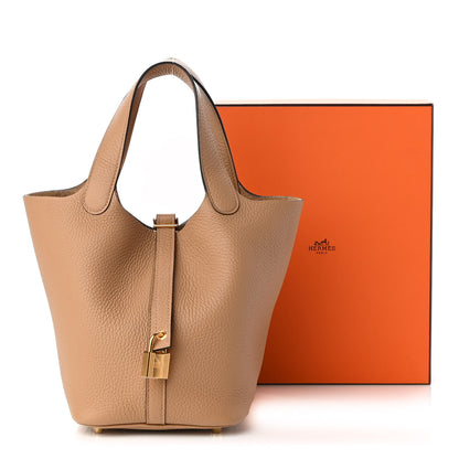 Hermes Taurillon Clemence Picotin Lock 18 PM Chai 9 of 9