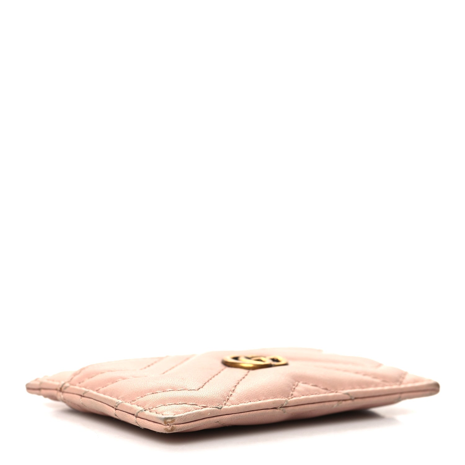 Gucci Calfskin Matelasse GG Marmont Card Holder Perfect Pink 4 of 12