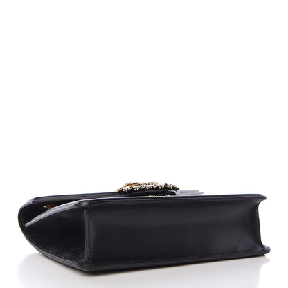 Dolce & Gabbana Jacquard Leopard Print Smooth Calfskin Medium Devotion Crossbody Bag Black 4 of 11