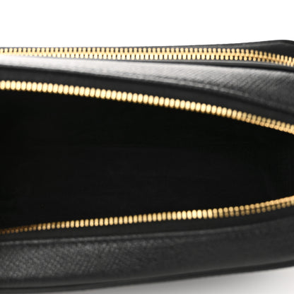 Christian Dior Grained Calfskin Caro Double Pouch Black 5 of 10