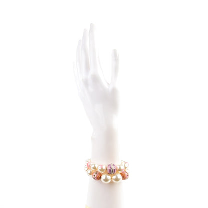 Chanel Pearl Enamel CC Korean Garden Bracelet Pink Multicolor 2 of 4