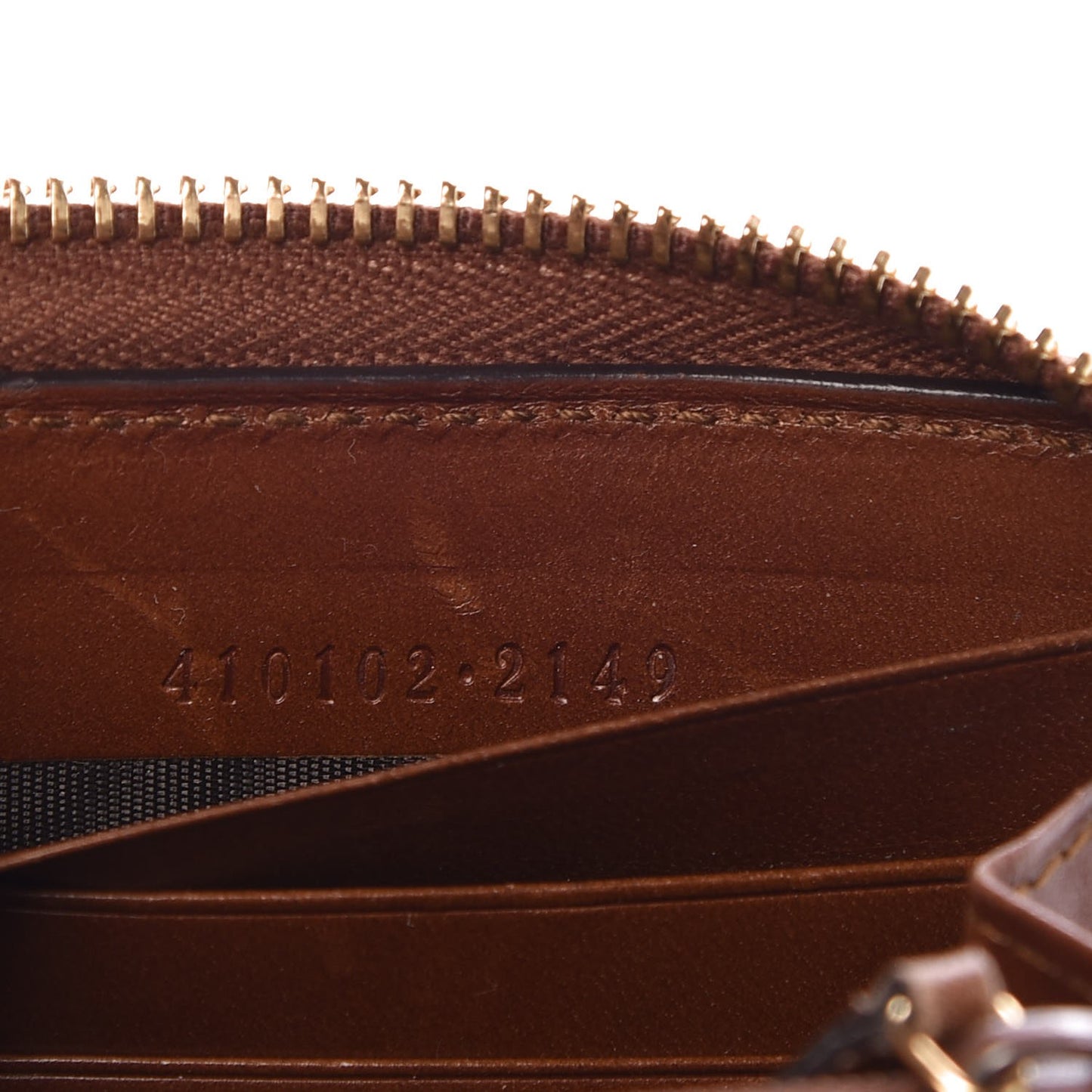 GG Supreme Monogram Cuoio Toscano Zip Around Wallet Beige Ebony Cuir