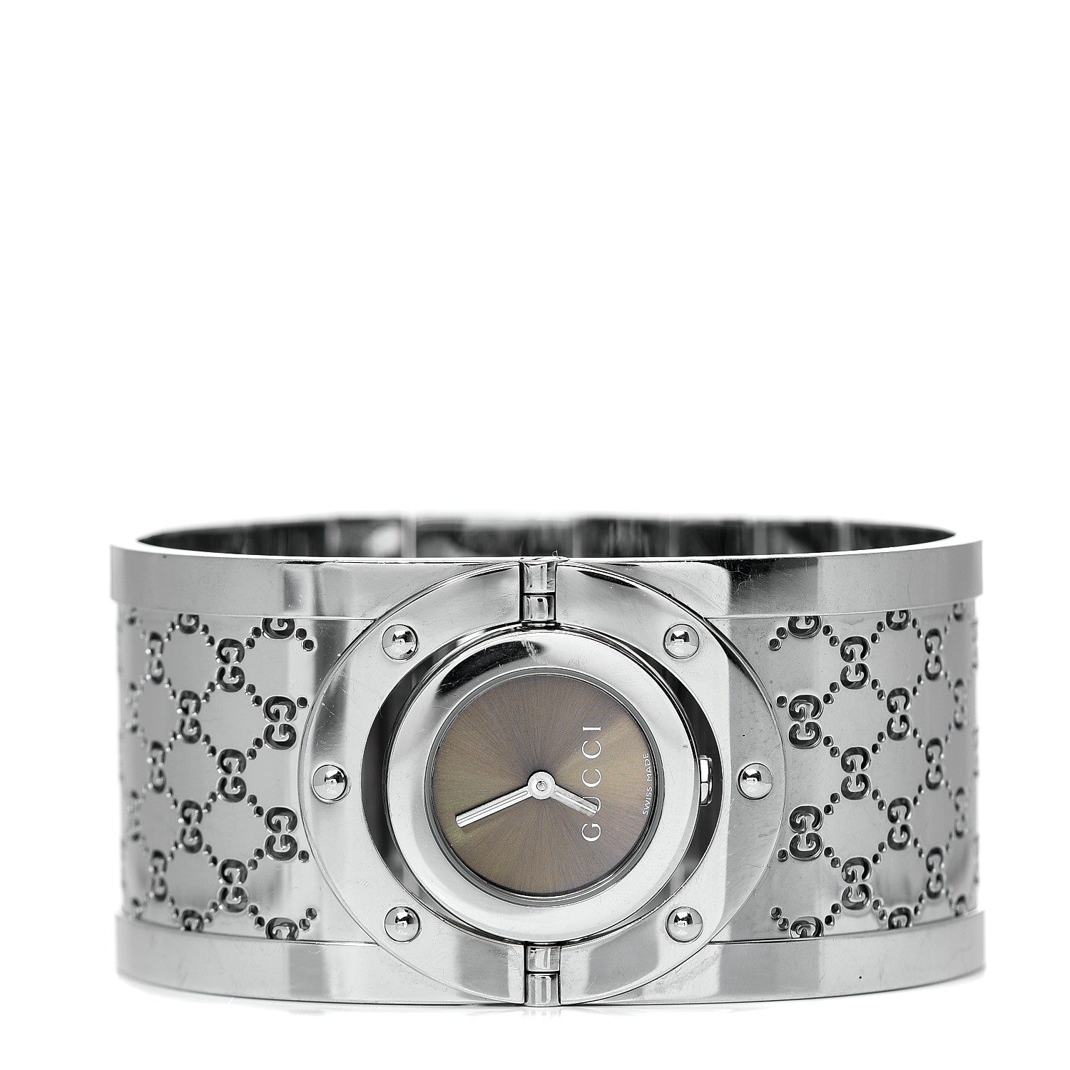 Gucci Stainless Steel 33mm Twirl Quartz Watch Brown 2 of 4