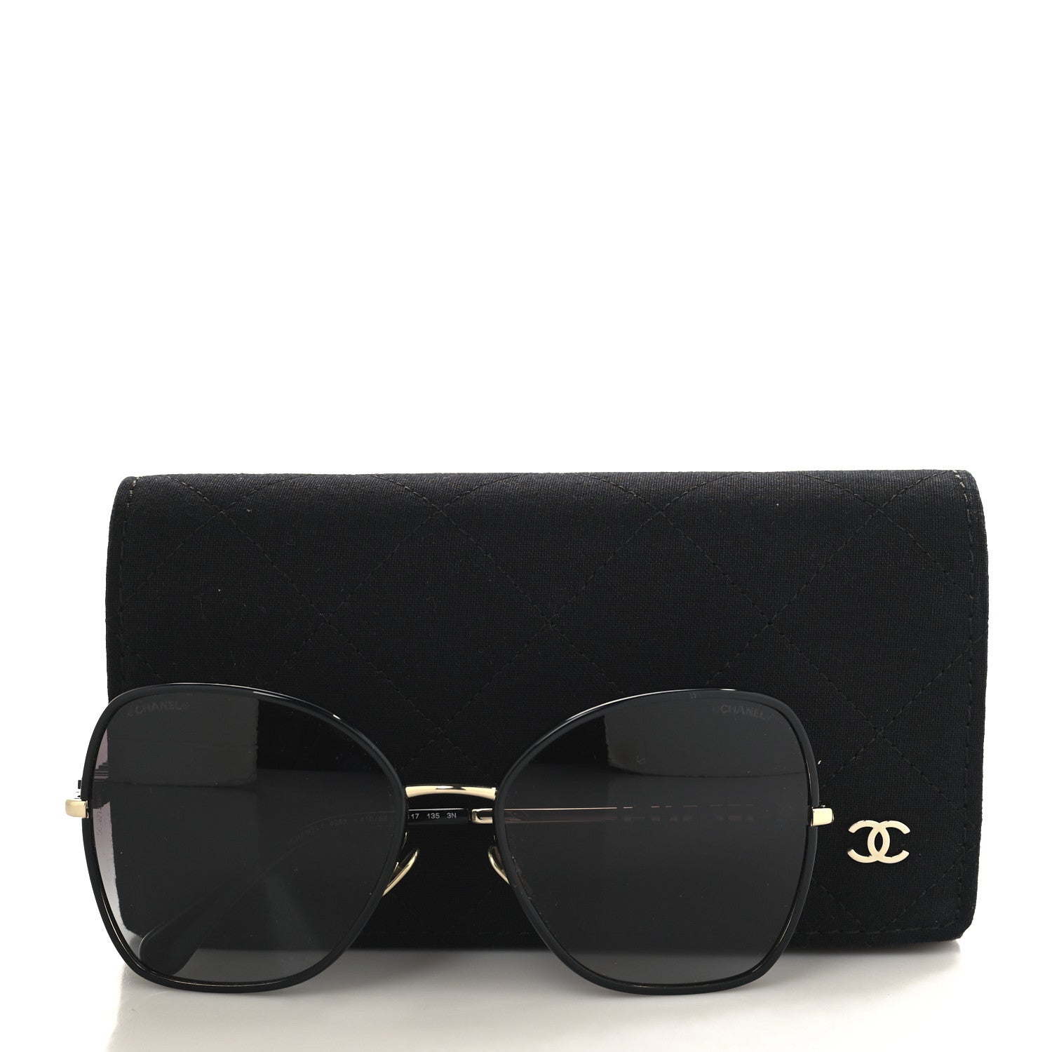Chanel Metal Butterfly Sunglasses 4283 Black 7 of 7