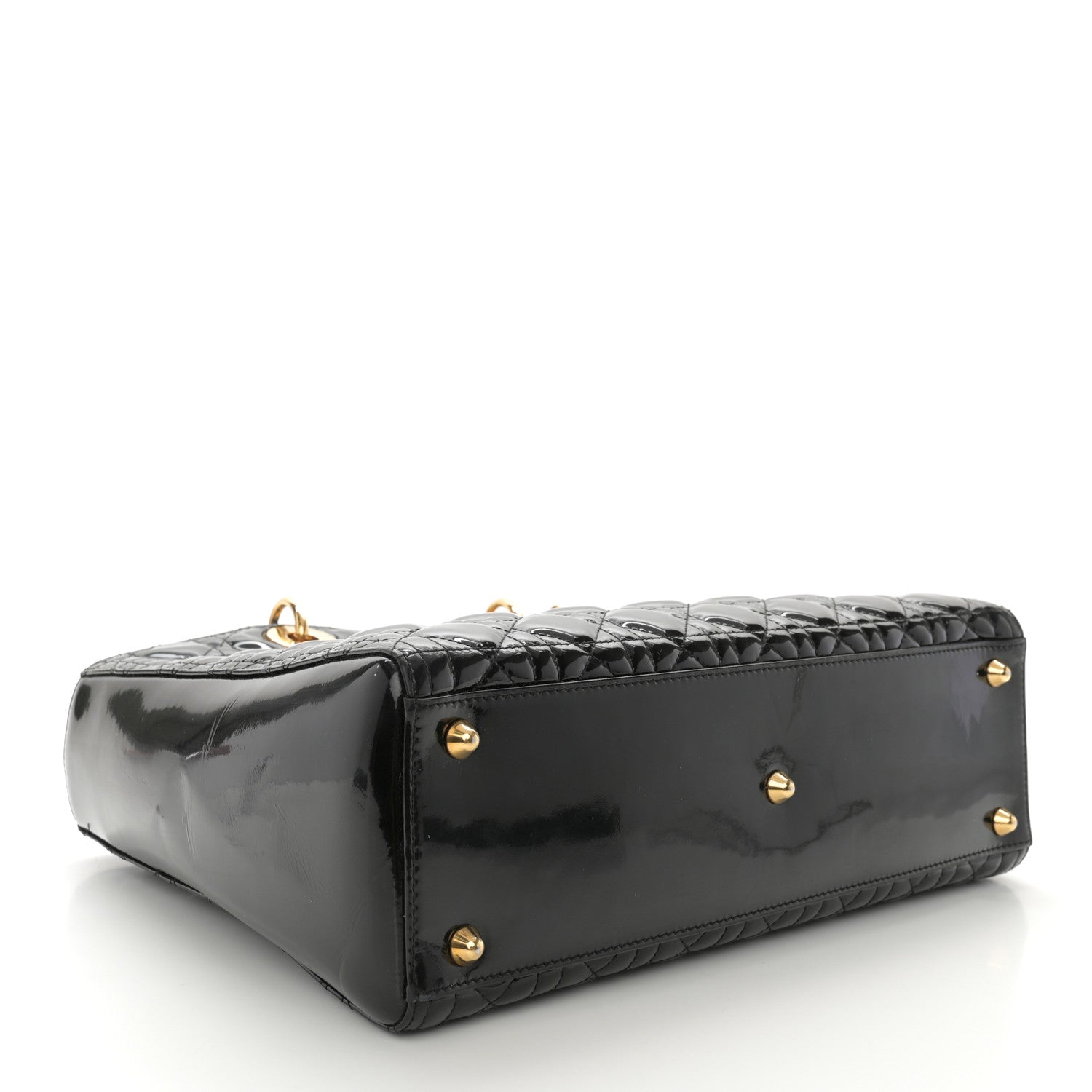Christian Dior Patent Cannage Large Lady Dior Black 4 of 15