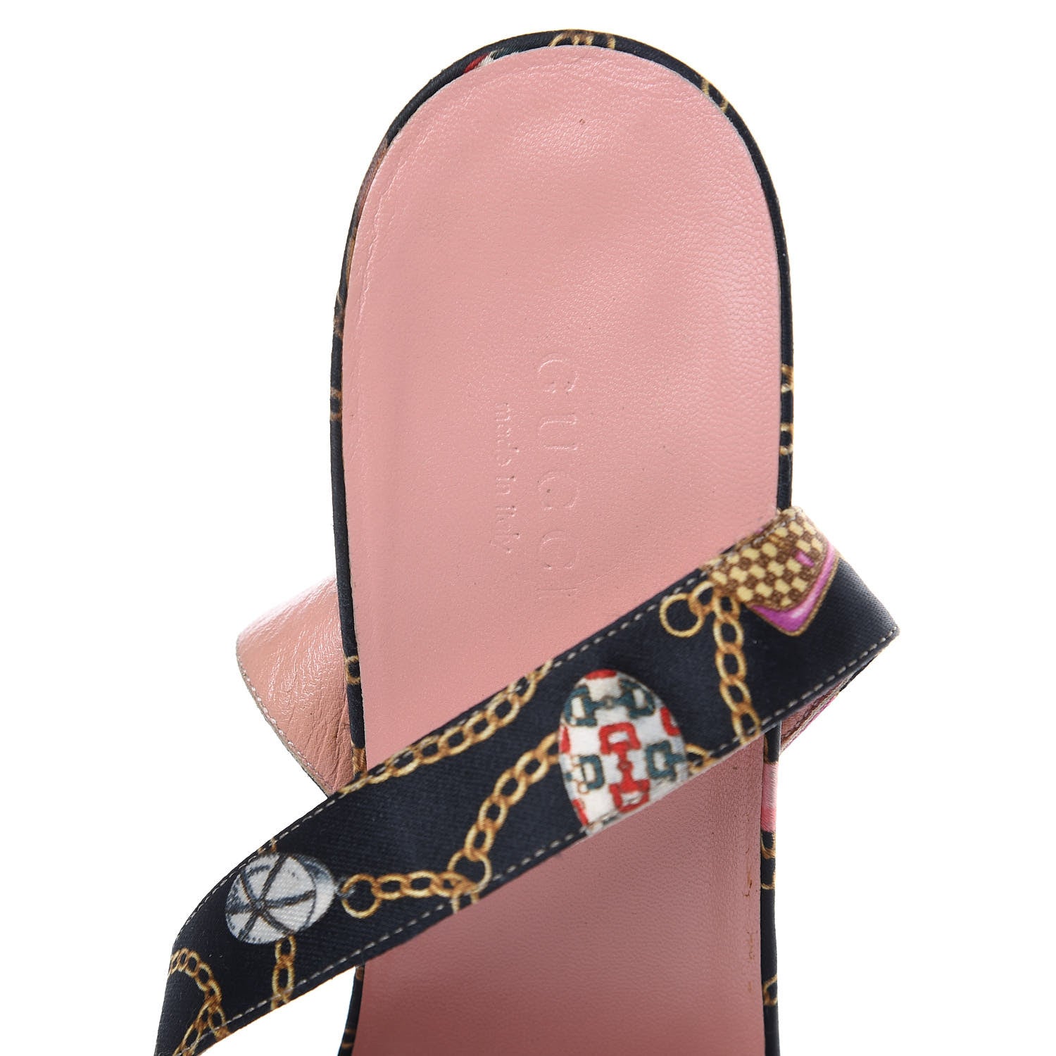 Gucci Satin Techno Charms Sandals 8.5 Black 7 of 13