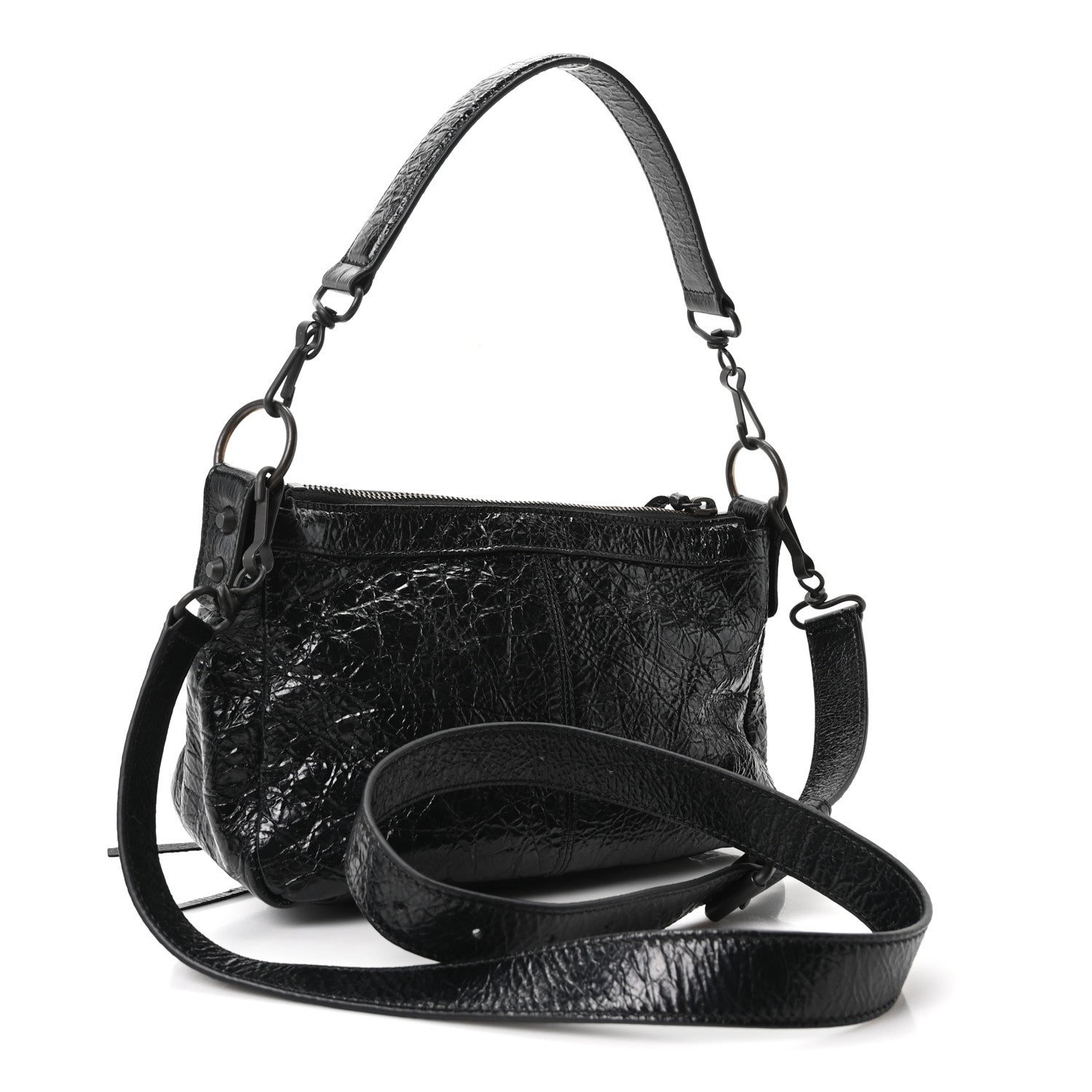 Balenciaga Metallized Agneau Arena Classic Hardware Mini Le City Moto Black 3 of 10