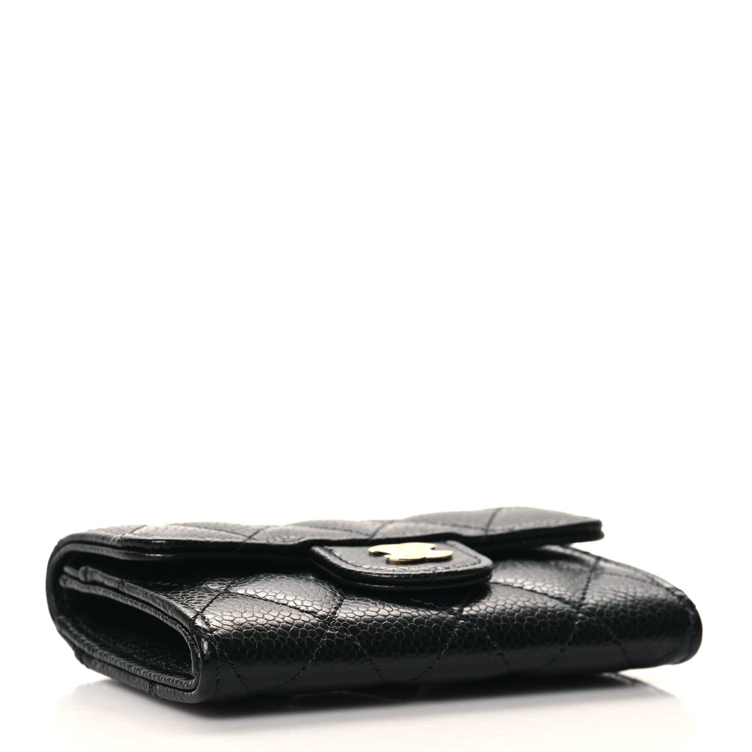 Chanel Caviar Quilted Flap Card Holder Wallet Black 4 of 9