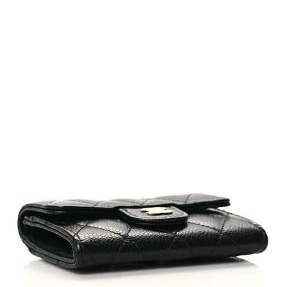 Chanel Caviar Quilted Flap Card Holder Wallet Black 4 of 9