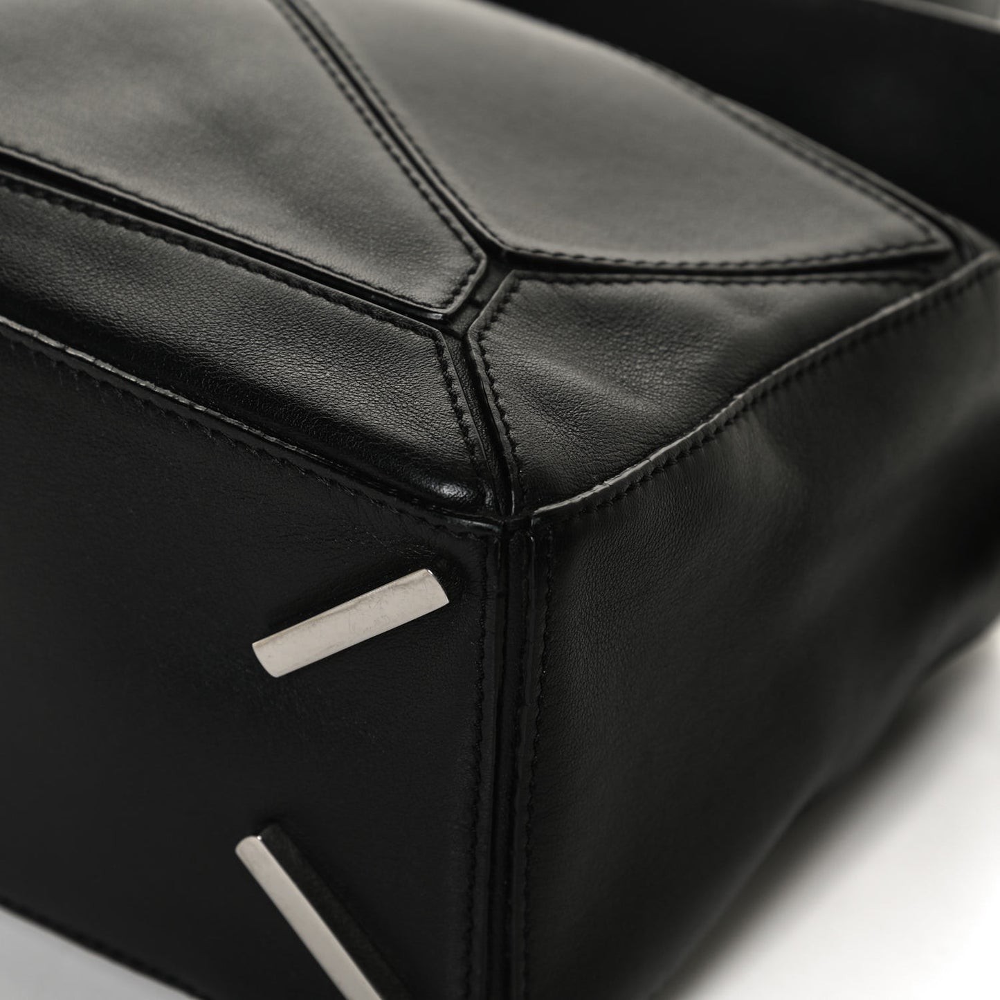 Calfskin Small Puzzle Bag Black