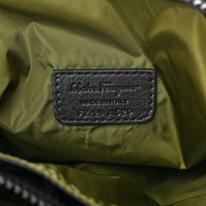 Salvatore Ferragamo Nylon Messenger Black Tuscan Olive 8 of 12