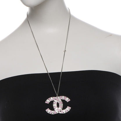 Chanel Baguette Crystal Large CC Necklace Pink 2 of 6
