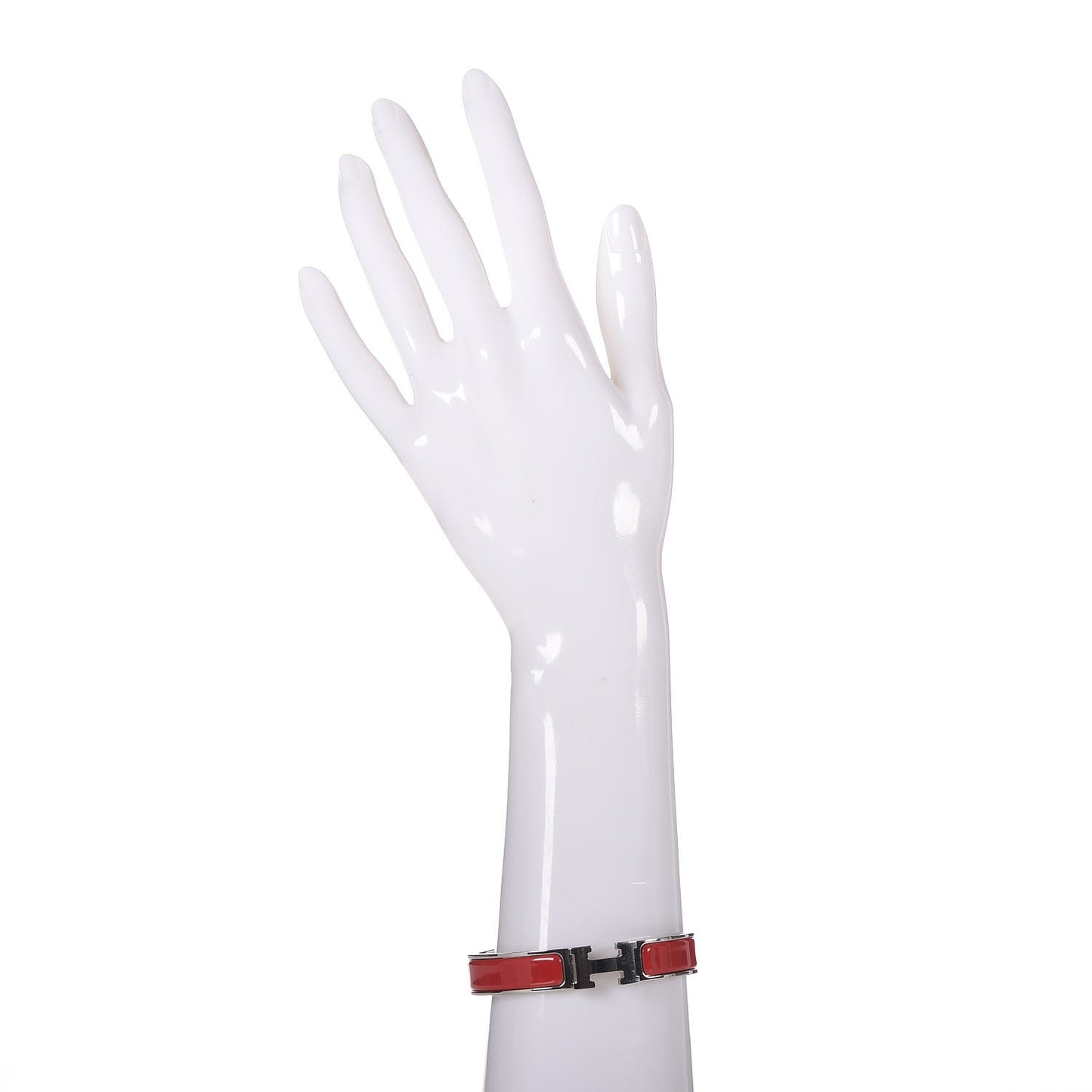 Enamel Narrow Clic Clac H Bracelet GM Red
