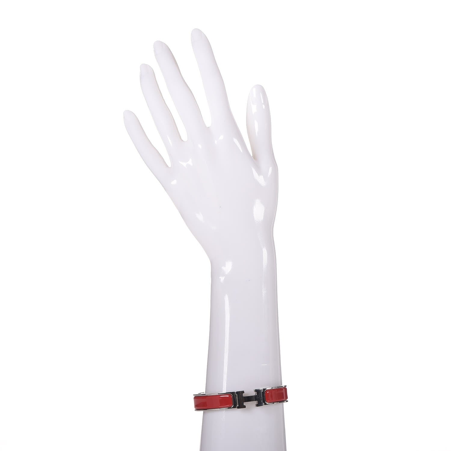 Hermes Enamel Narrow Clic Clac H Bracelet GM Red 2 of 6