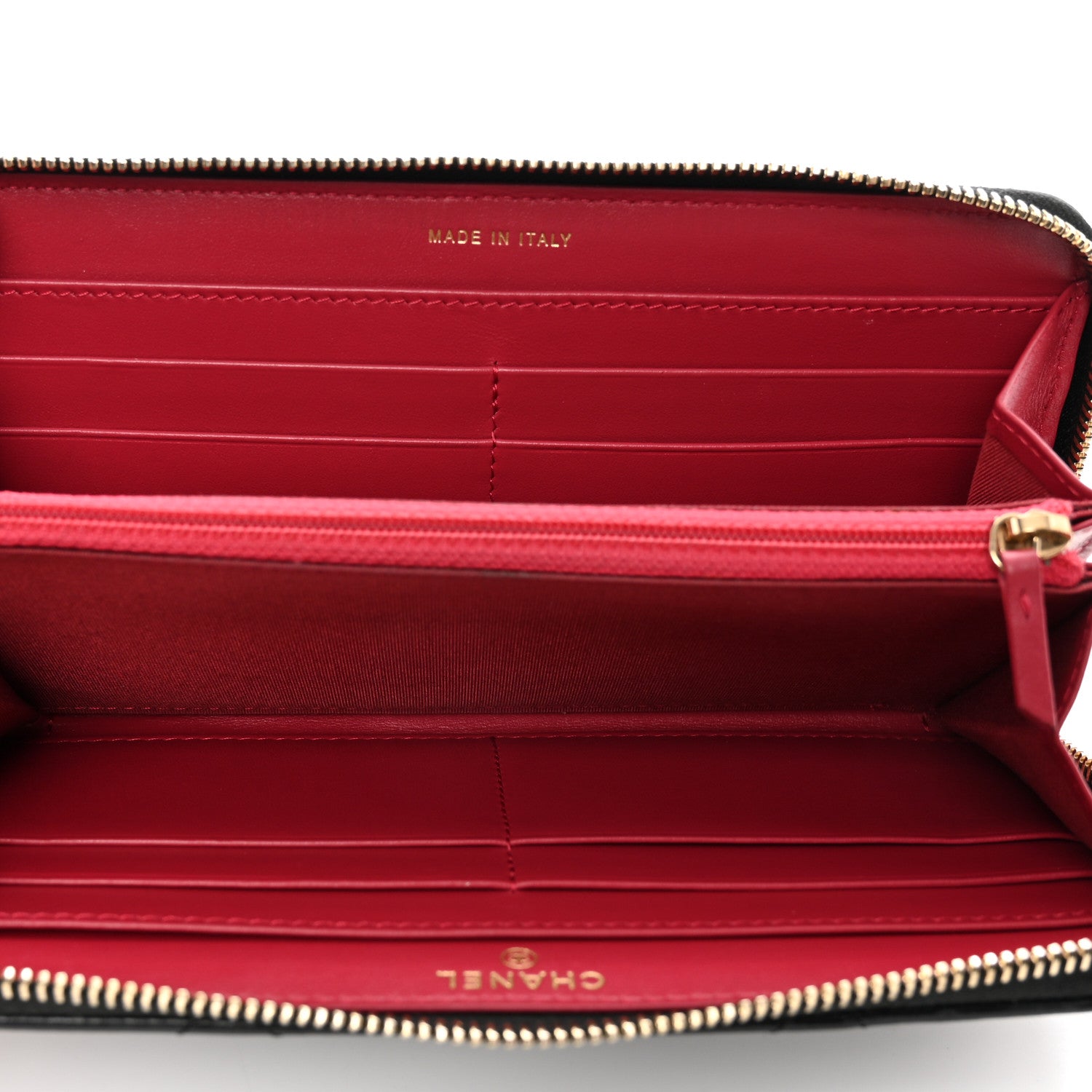 Chanel Shiny Goatskin Quilted Chanel 19 Long Zipped Around Wallet Black 5 of 11