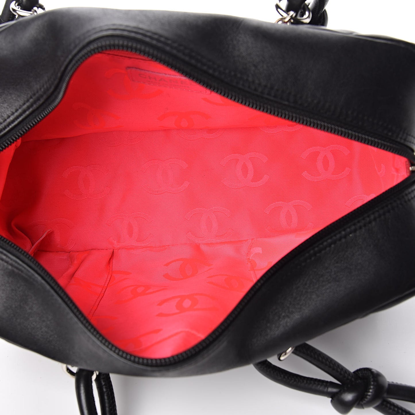 Calfskin Quilted Large Cambon Bowler Black