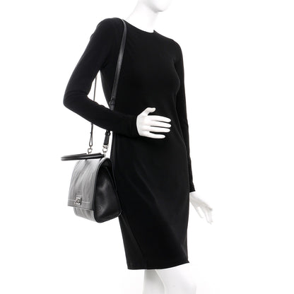 Givenchy Grained Calfskin Small Shark Lock Satchel Black 2 of 8