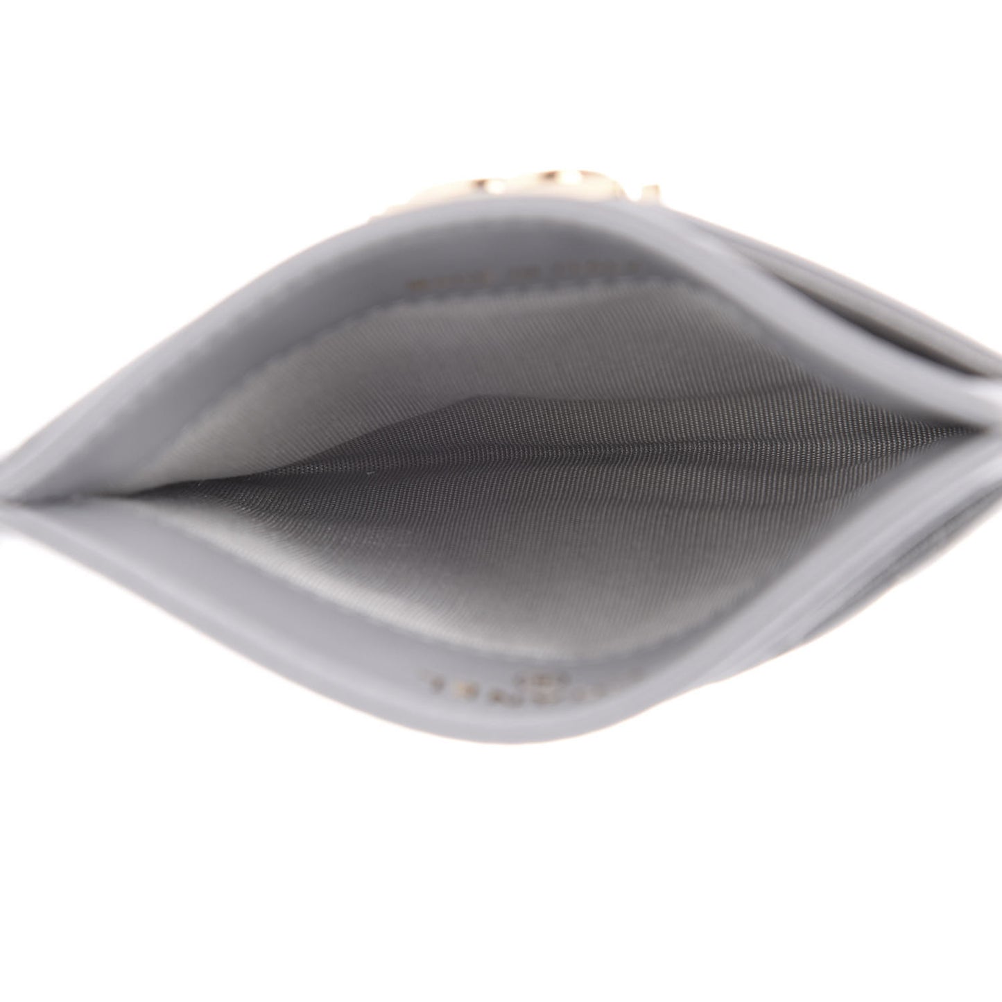 Lambskin Quilted Boy Card Holder Grey