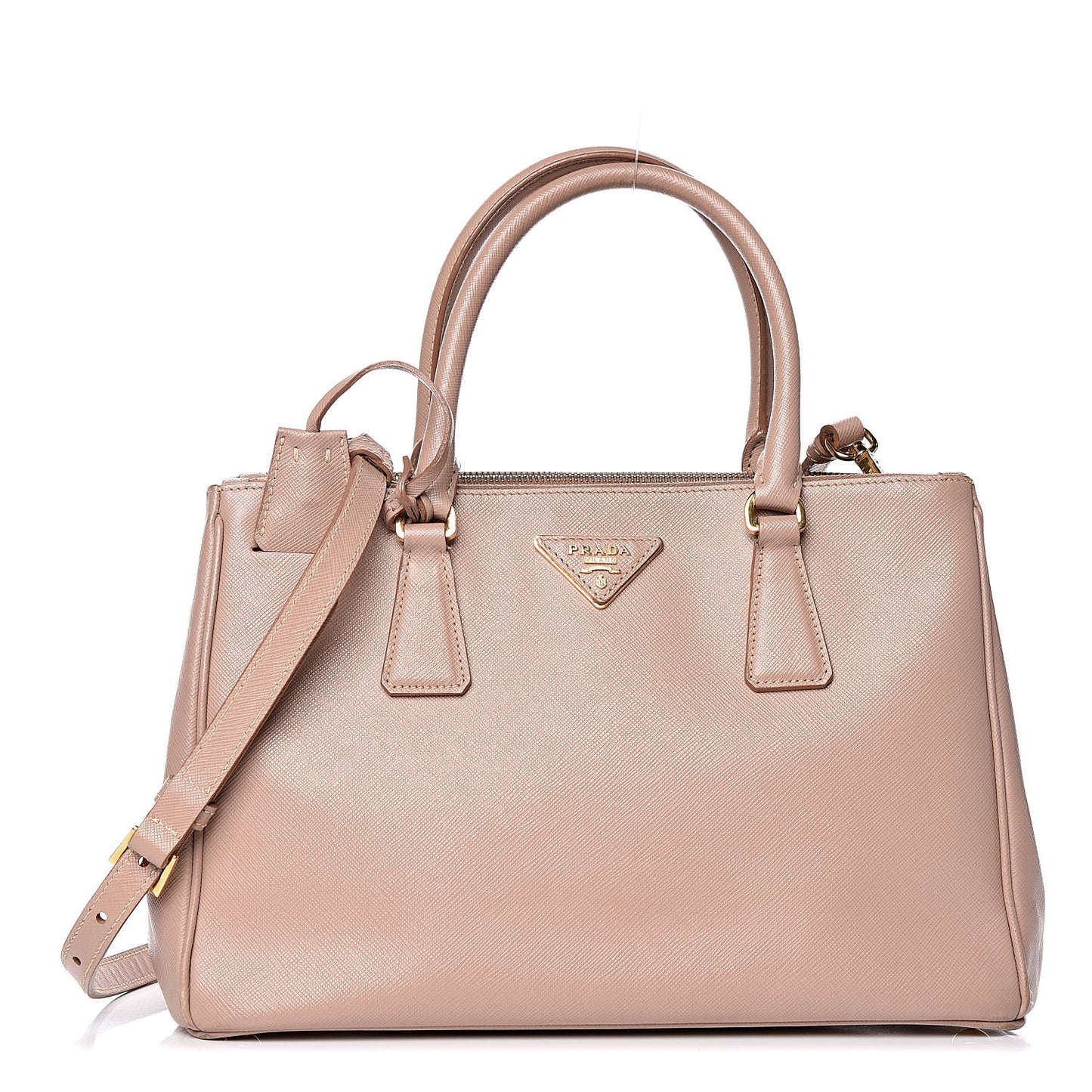 Saffiano Small Galleria Double Zip Tote Cammeo