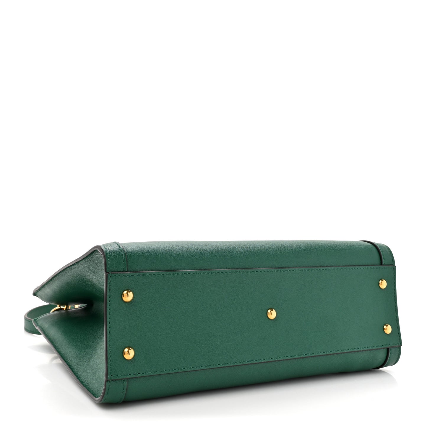 Wonka Grain Calfskin Small Diana Tote Bag Green Yellow Fluo