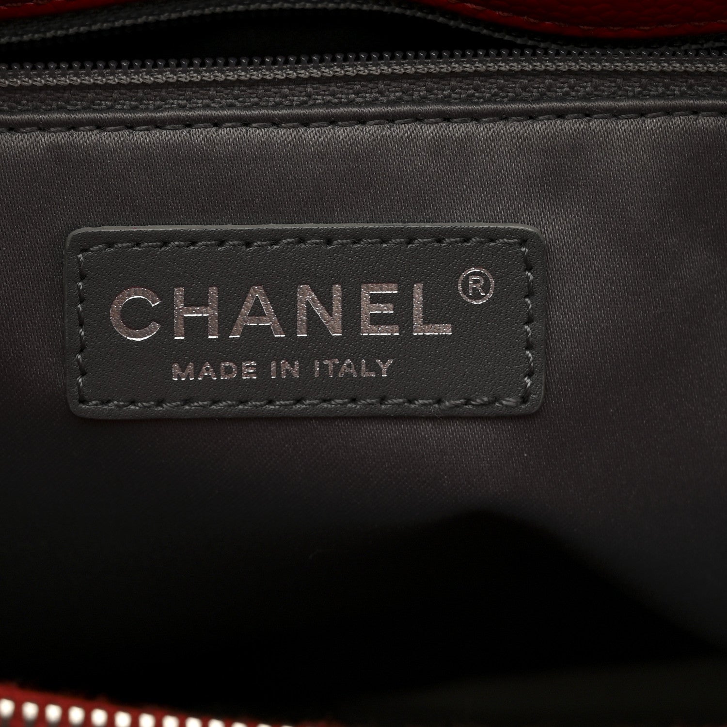 Chanel Caviar Quilted Grand Shopping Tote GST Red 7 of 11