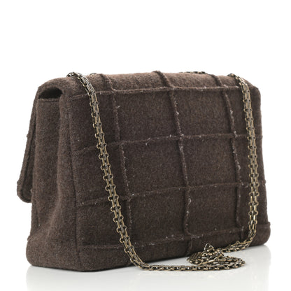 Chanel Wool Jumbo Chocolate Bar Mademoiselle Flap Brown 2 of 17