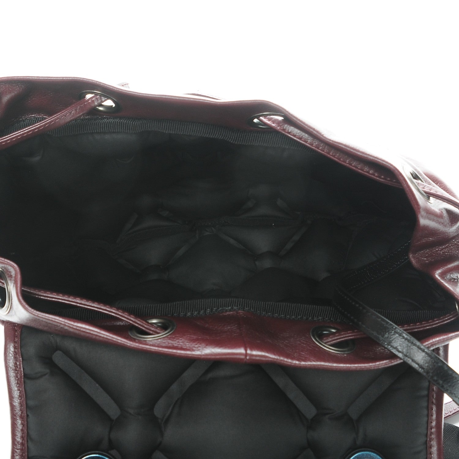 Chanel Calfskin Quilted Chesterfield Backpack Burgundy 5 of 9