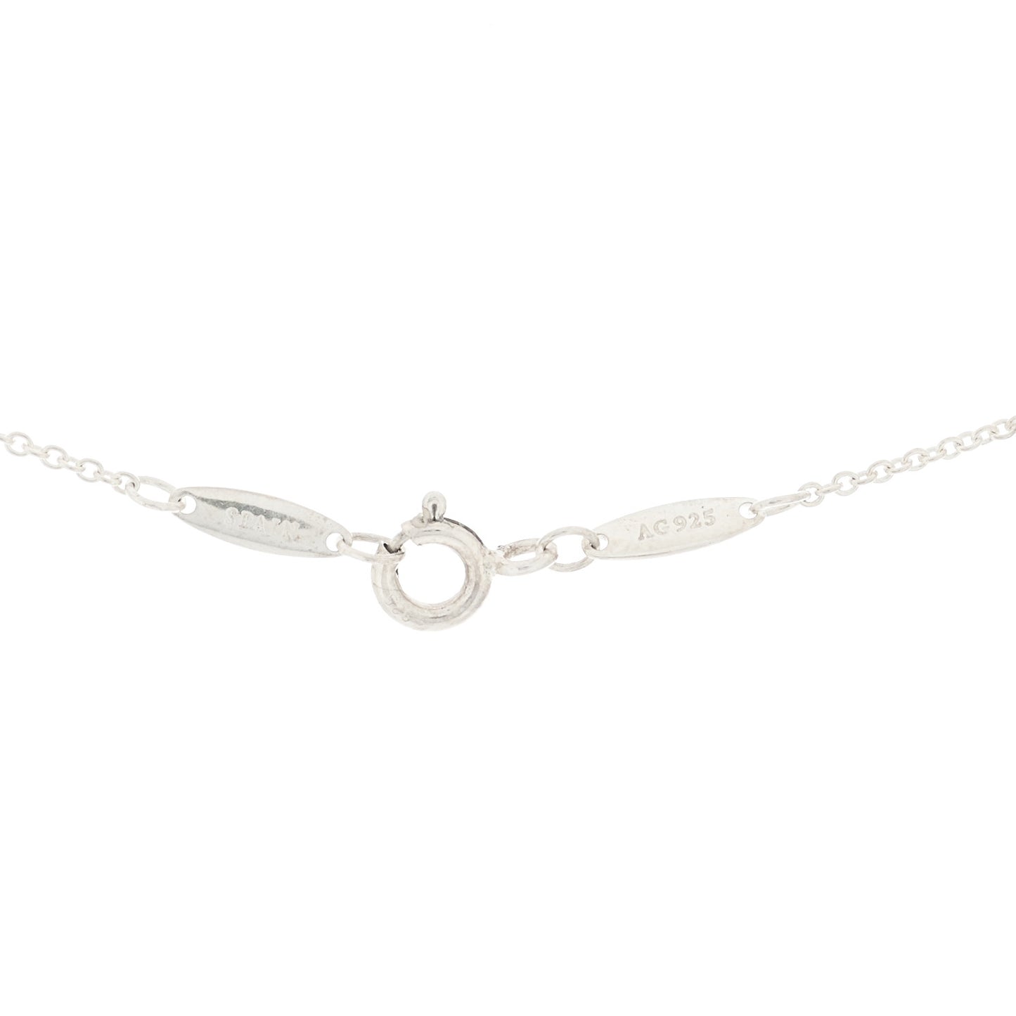 Sterling Silver Diamond .03ct Elsa Peretti Diamonds by the Yard Pendant Necklace