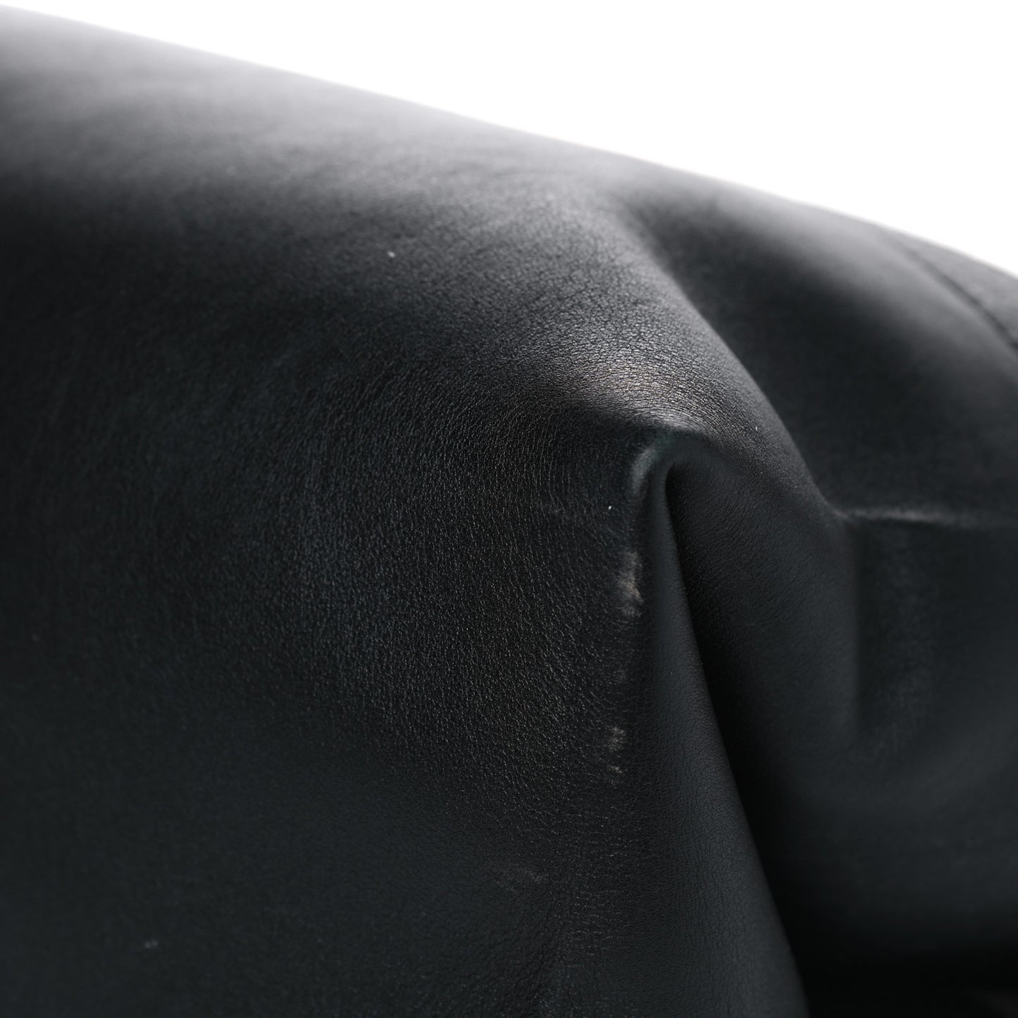 Shrunken Lambskin All Soft Shoulder Bag Black