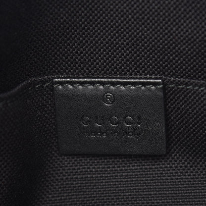 Gucci GG Supreme Monogram Web Small Flat Messenger Bag Black Grey 6 of 10