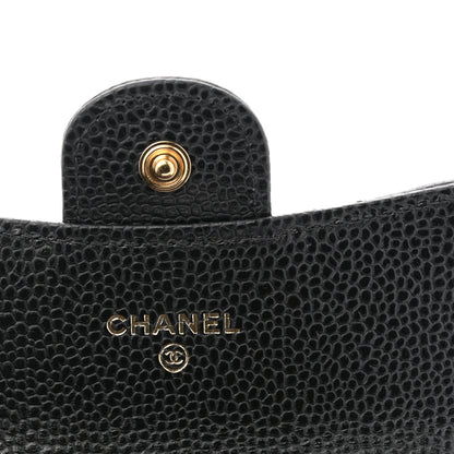 Chanel Caviar Quilted Flap Card Holder Wallet Black 6 of 9