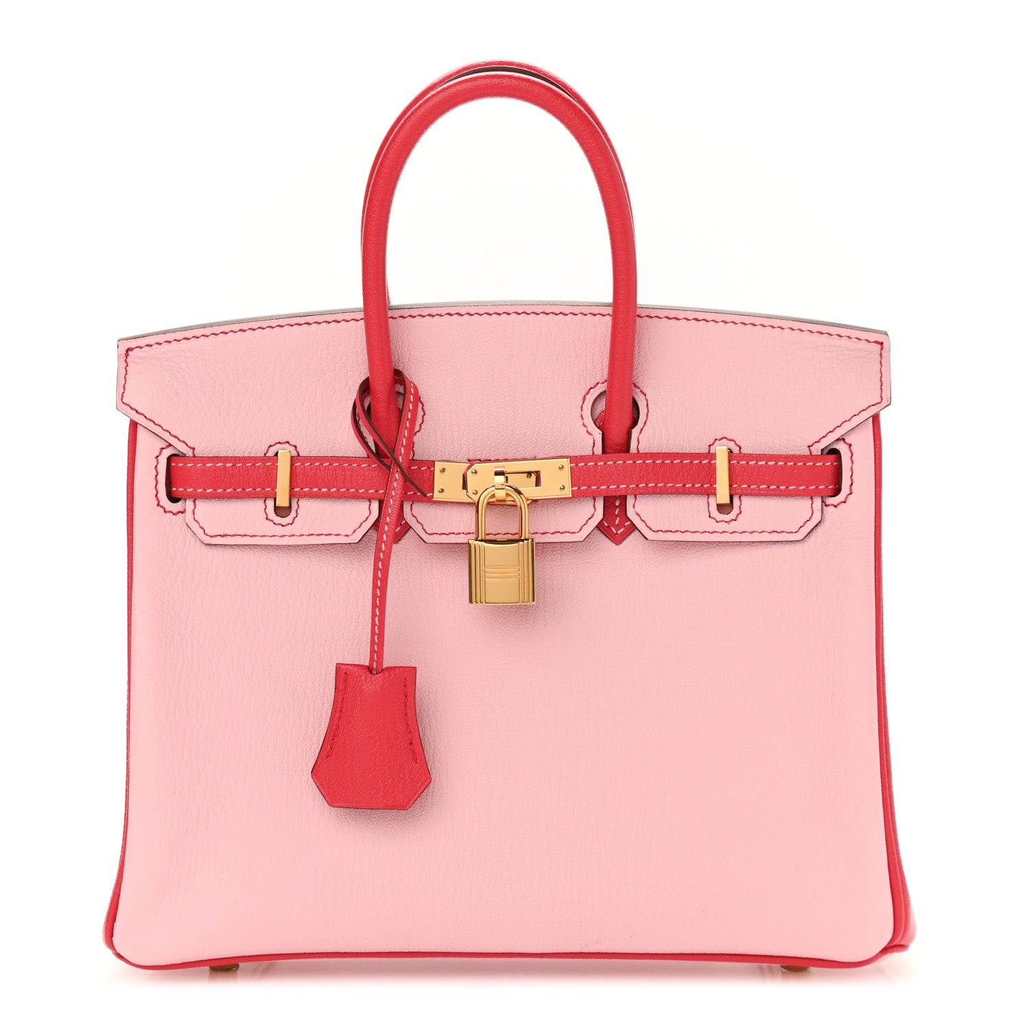 Hermes Chevre Mysore Horseshoe Birkin 25 Rose Sakura Bougainvillea 1 of 10